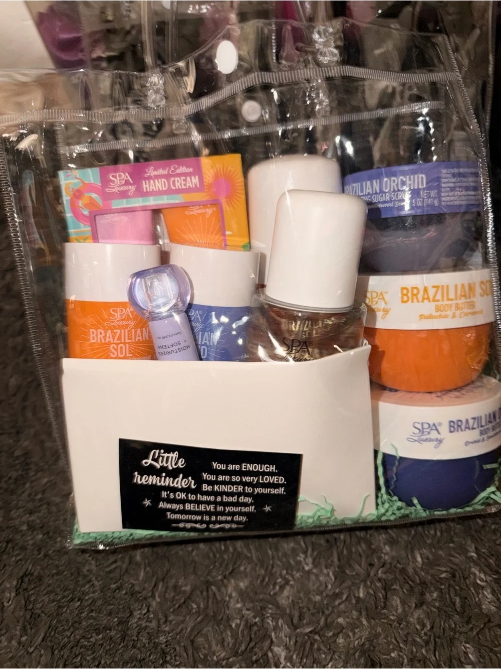 Brazilian Sol Unisex 12 pc Bath & Skin Gift Set - Orange & Purple